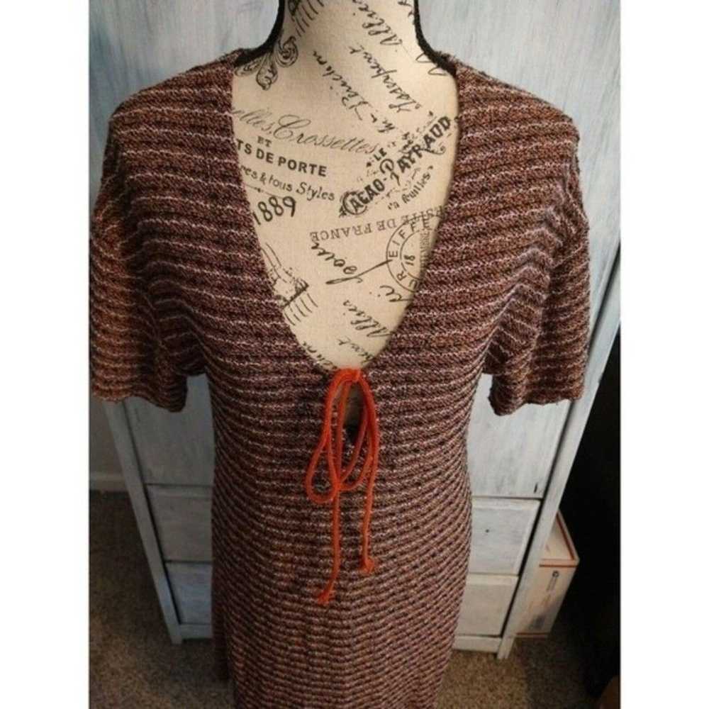 Zara morrocan Boho  tie front  dress Small - image 3