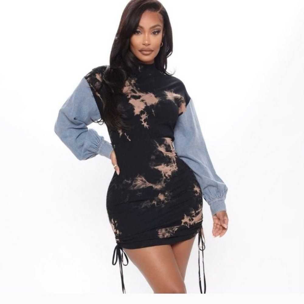 Denim Tie dye mini dress - image 1