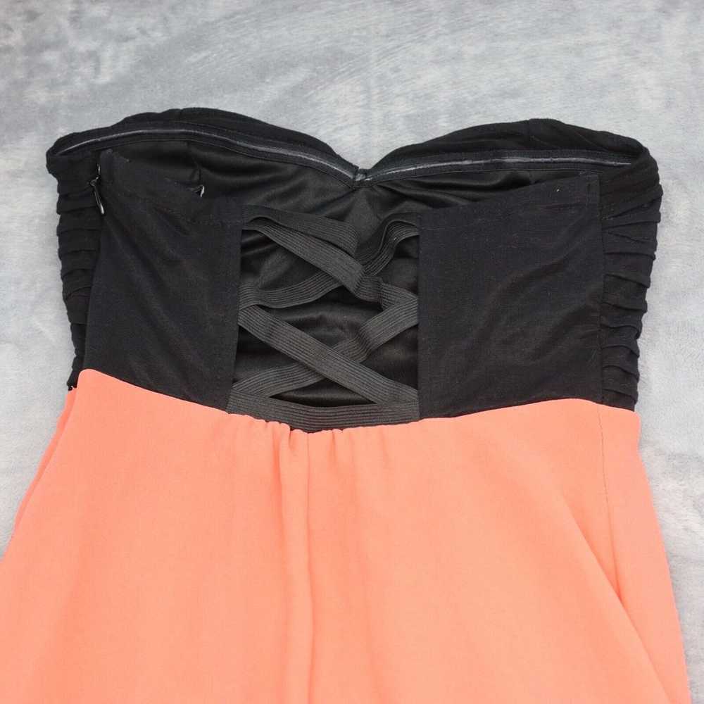 Casting L A Dress Womens M Black Orange High Low … - image 11