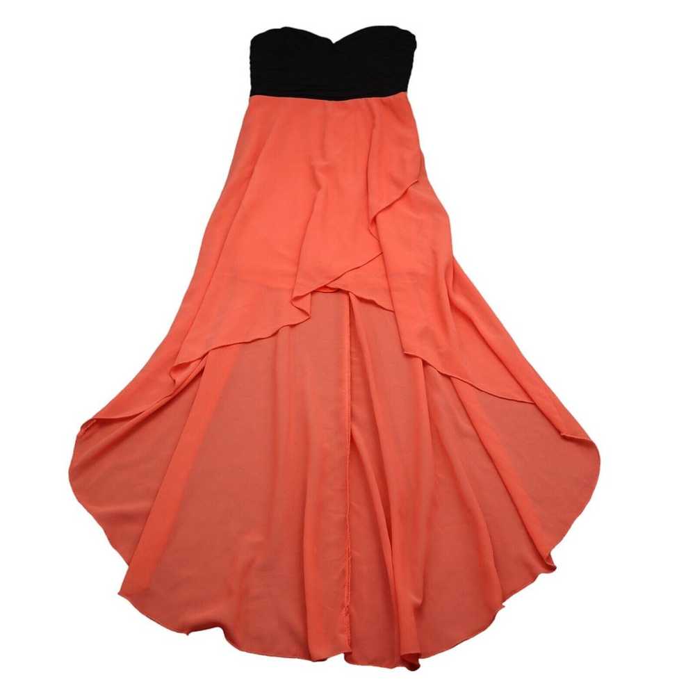 Casting L A Dress Womens M Black Orange High Low … - image 1