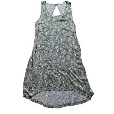 Mododoc Gray & Green Floral Midi Dress L - image 1