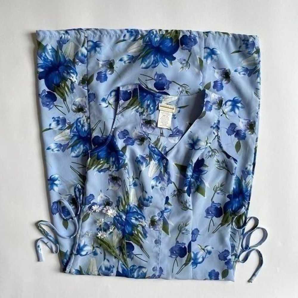 Vintage blue floral dress - image 1