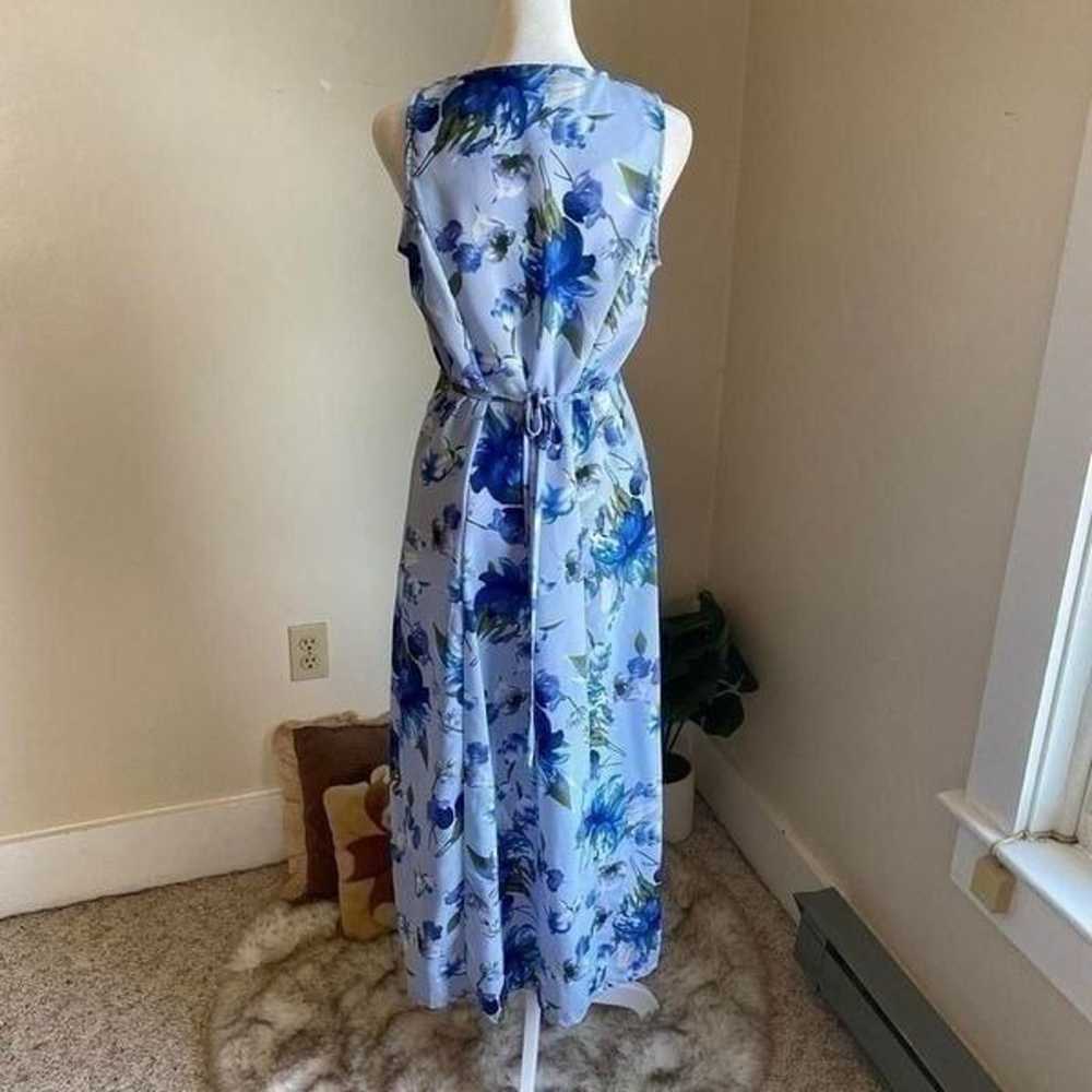 Vintage blue floral dress - image 7