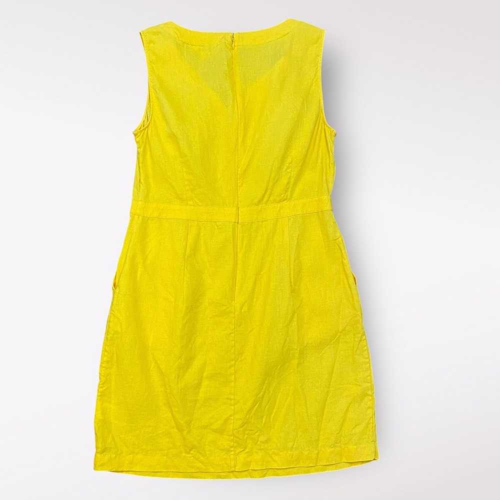 Boden Yellow Rae Linen Short Dress Size US 8 Prep… - image 3