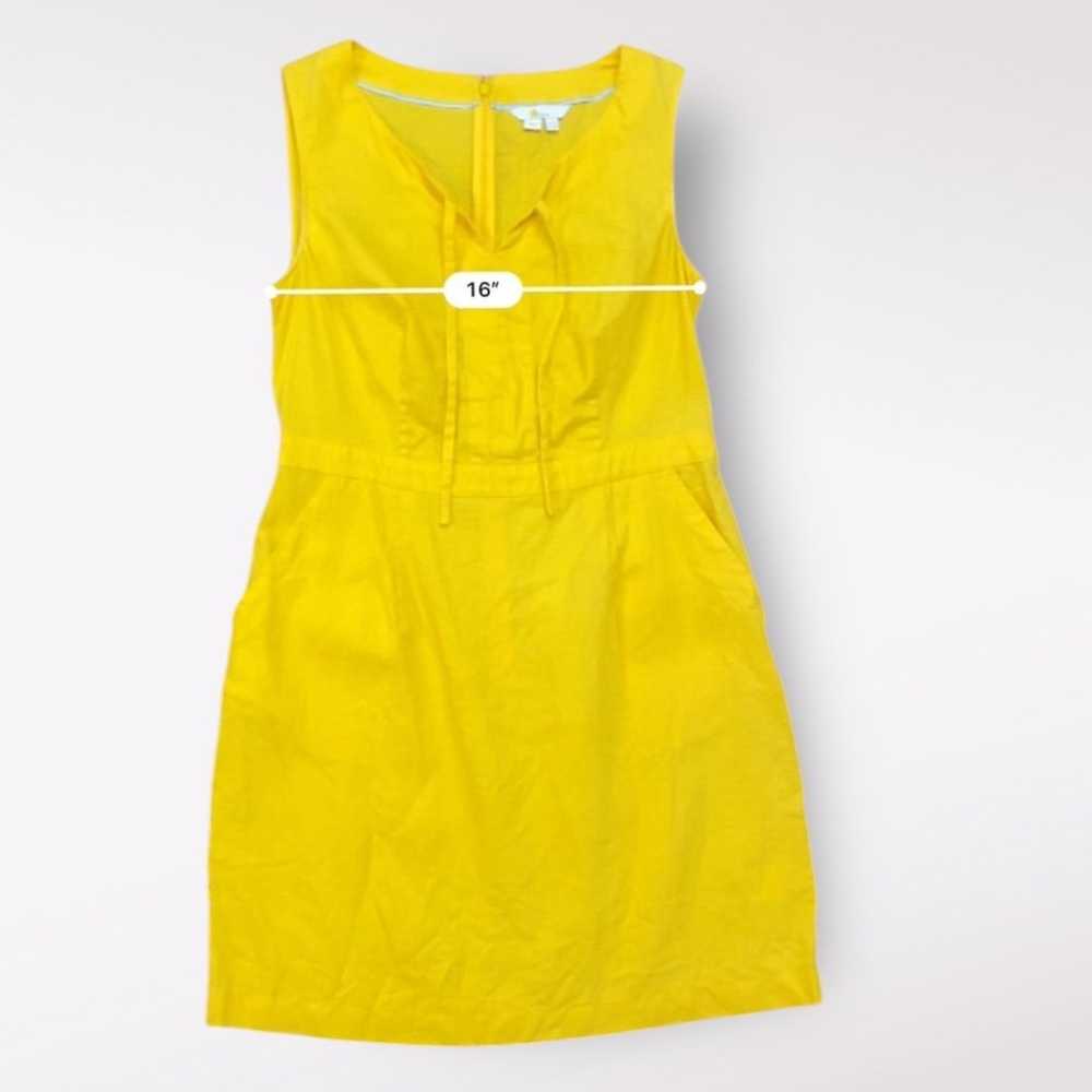 Boden Yellow Rae Linen Short Dress Size US 8 Prep… - image 5