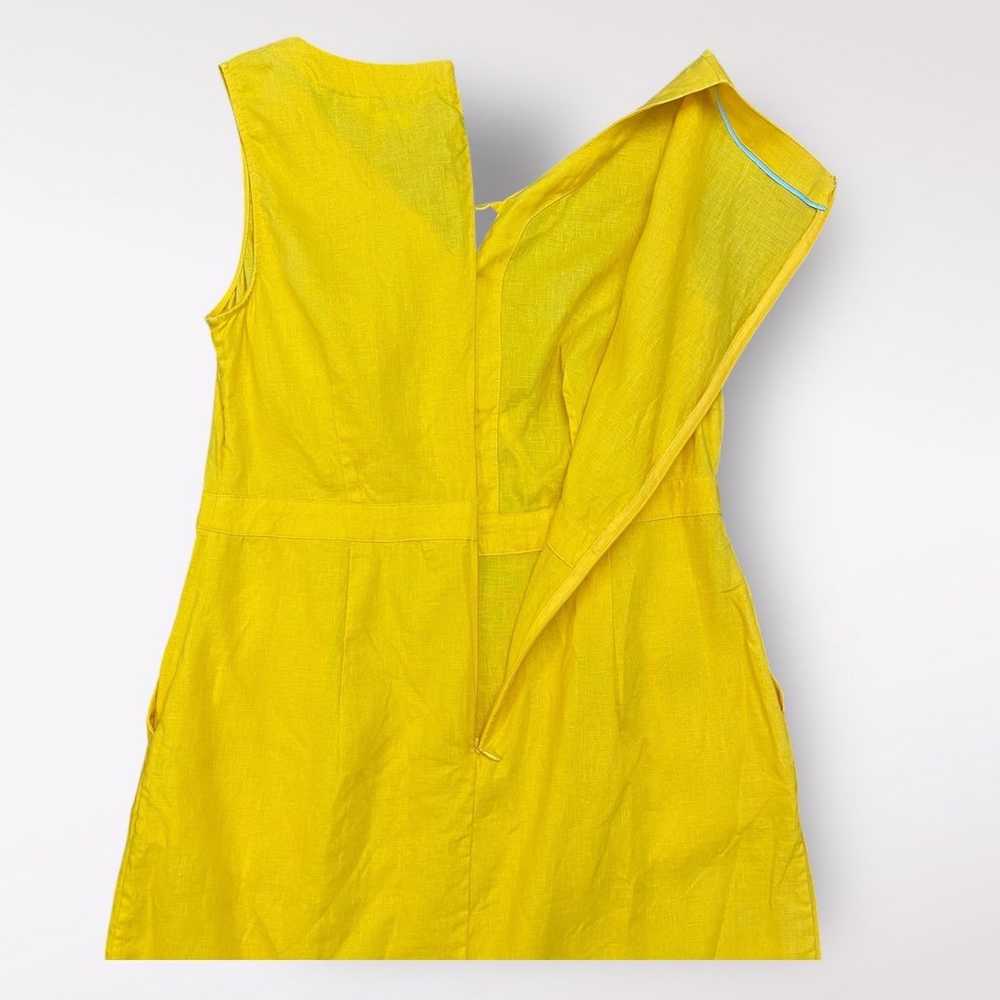 Boden Yellow Rae Linen Short Dress Size US 8 Prep… - image 7