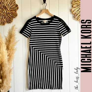 Michael Kors dress striped black and white MEDIUM - image 1