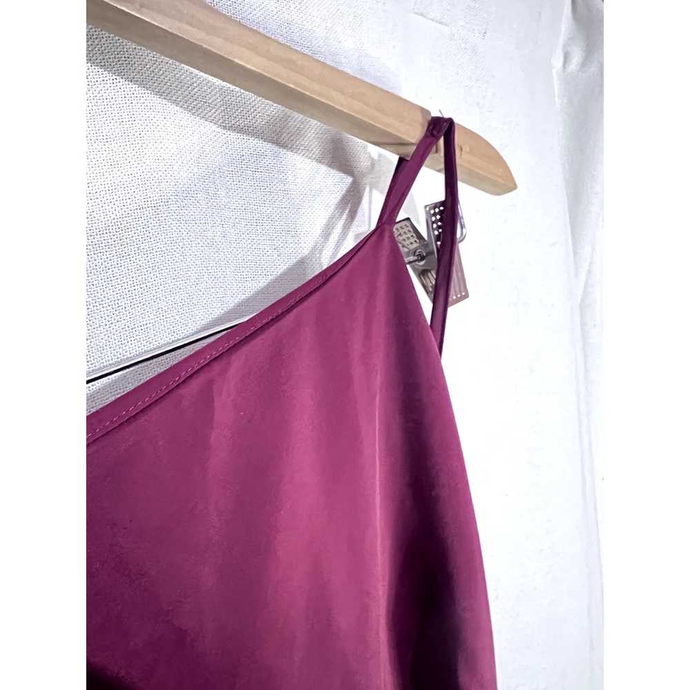 Lulu's Burgundy Dark Red One Shoulder Asymmetrica… - image 2