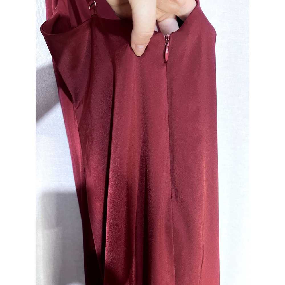 Lulu's Burgundy Dark Red One Shoulder Asymmetrica… - image 7