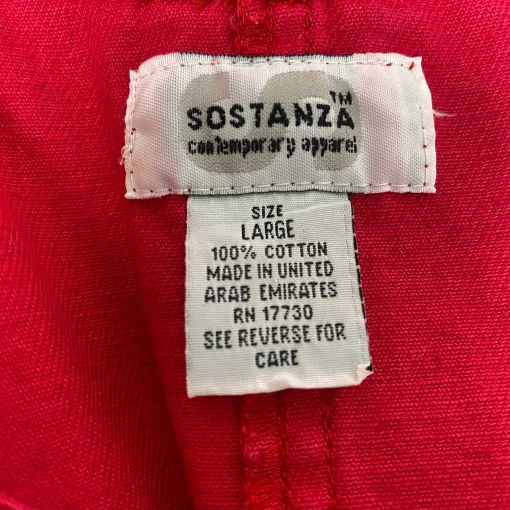 Vintage Sostanza Womens Size L Red Overall Dress - image 3