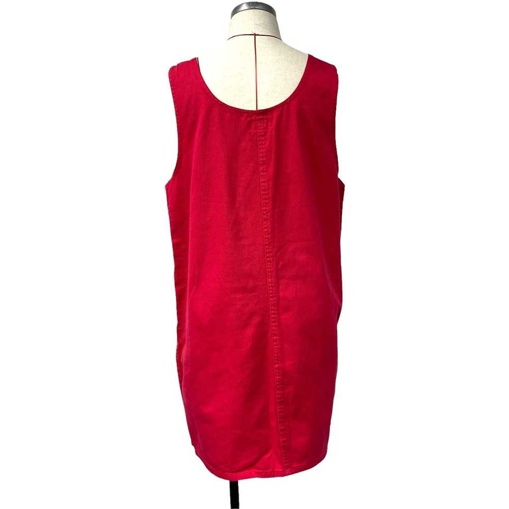 Vintage Sostanza Womens Size L Red Overall Dress - image 4