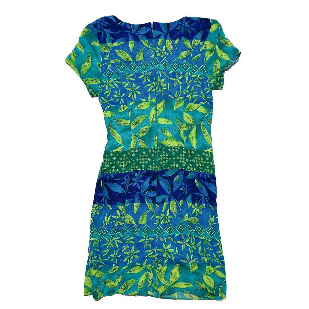 Jessica Howard Vintage Tropical Print Wrap Dress … - image 3