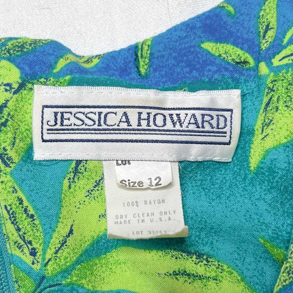 Jessica Howard Vintage Tropical Print Wrap Dress … - image 4