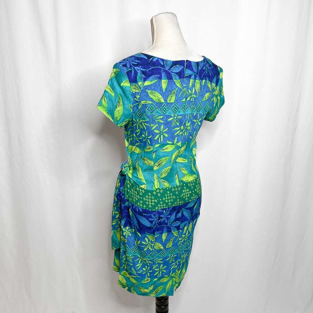 Jessica Howard Vintage Tropical Print Wrap Dress … - image 6