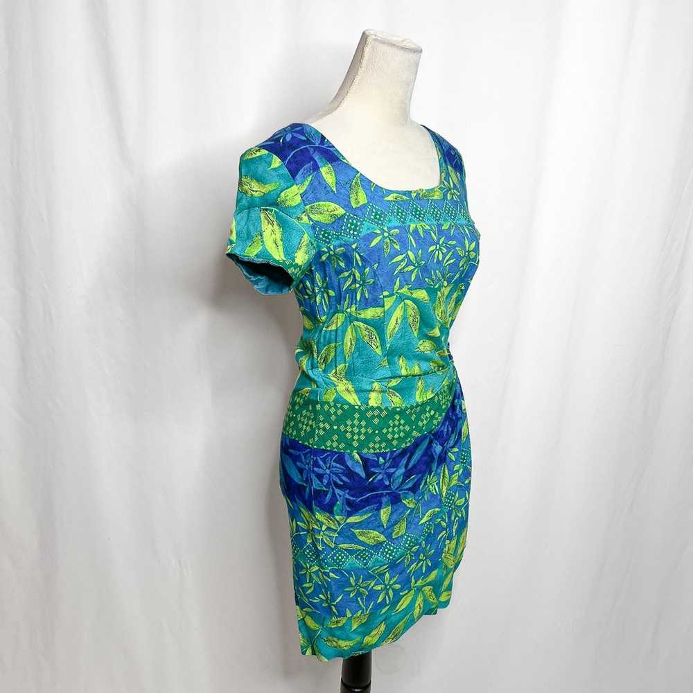 Jessica Howard Vintage Tropical Print Wrap Dress … - image 7