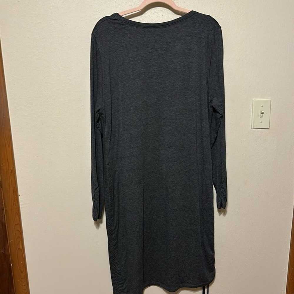 Evy's Tree Jenevieve Charcoal Ruched Dress Size XL - image 5