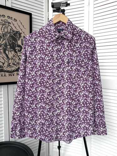 Aquascutum × Luxury Aquascutum Floral Button Up S… - image 1