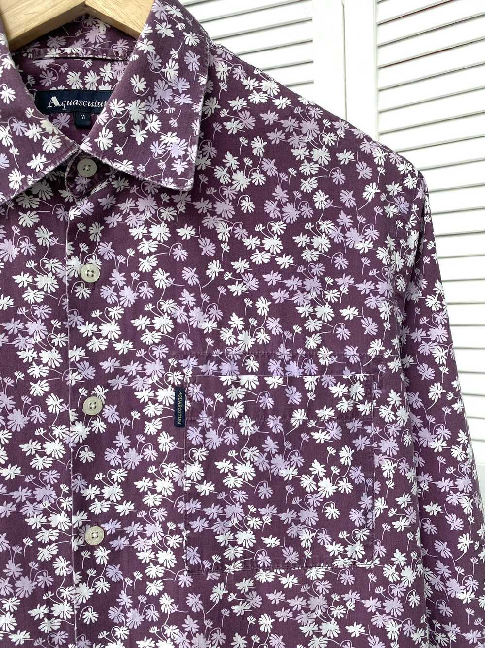 Aquascutum × Luxury Aquascutum Floral Button Up S… - image 5