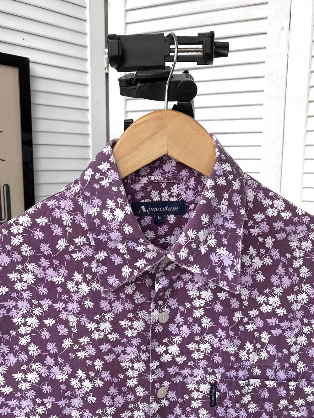 Aquascutum × Luxury Aquascutum Floral Button Up S… - image 6