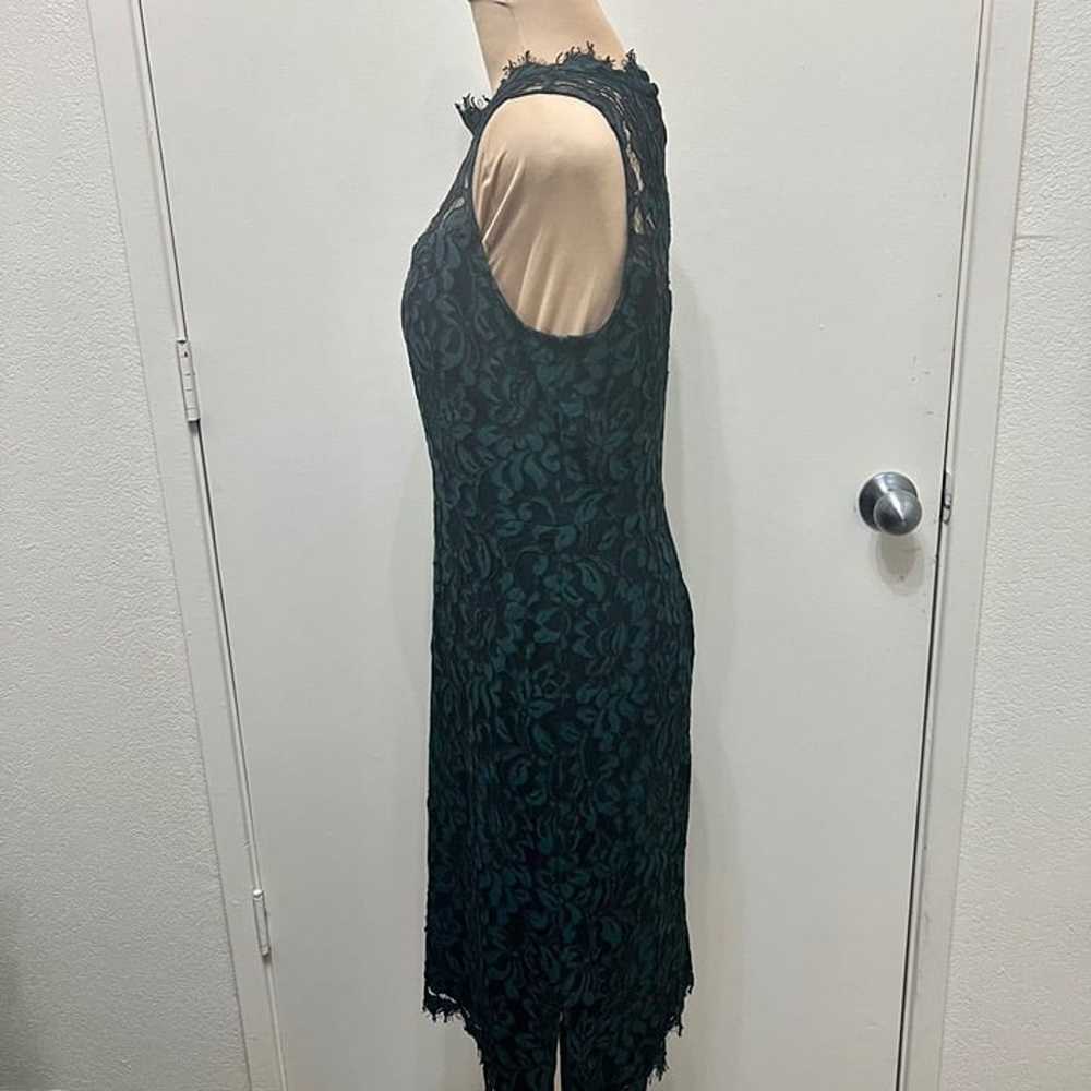 Eliza J Hunter Green Lace Sheath Dress Sleeveless… - image 10