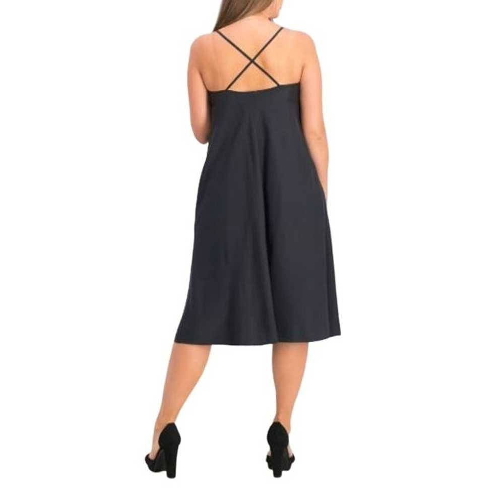 AVEC LES FILLES $159 Black Strappy Midi Slip Dres… - image 2