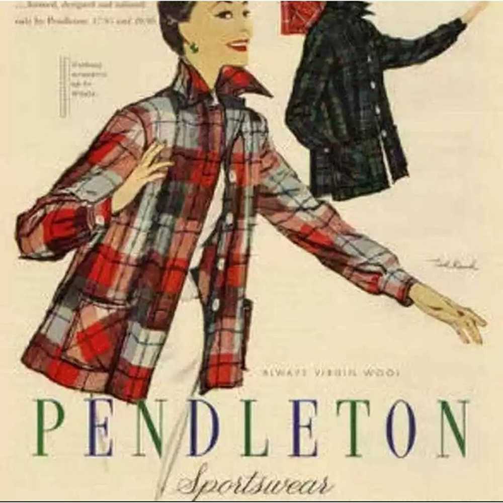 Vintage 1940s PENDLETON 100% Wool Plaid Tartan Fl… - image 10