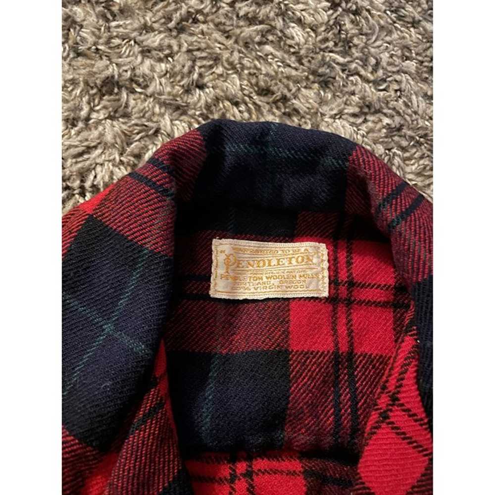 Vintage 1940s PENDLETON 100% Wool Plaid Tartan Fl… - image 6