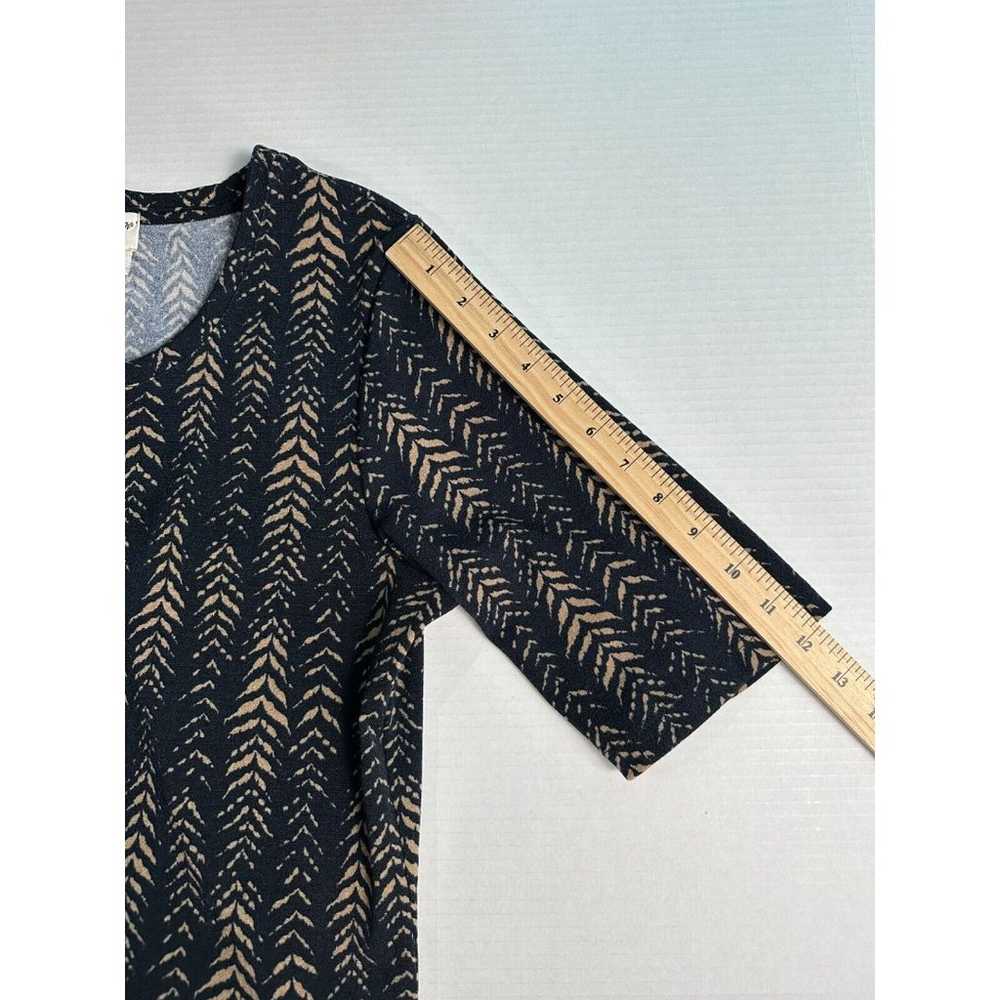 Norm Thompson Stretch Knit Maxi Dress Black Tan M… - image 5