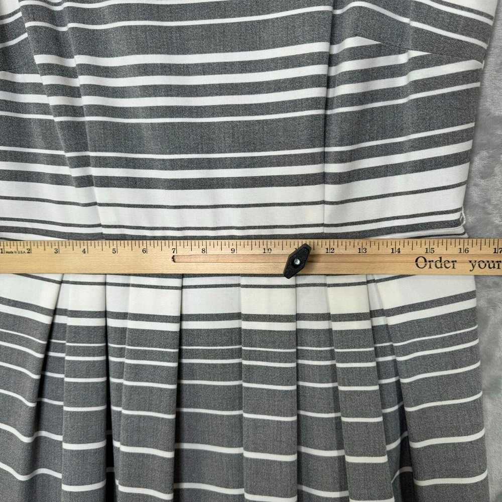 Calvin Klein Dress Womens 12 Gray White Stripe Fi… - image 8