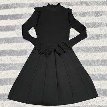 Super beautiful ZARA 【M】 lace-knit frill dress in 