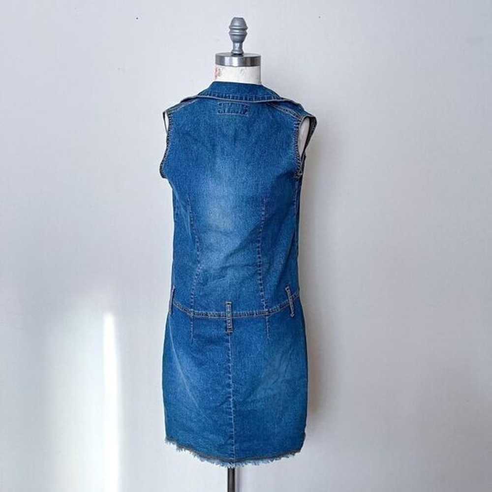 younique jeans y2k vintage button down mini dress… - image 4