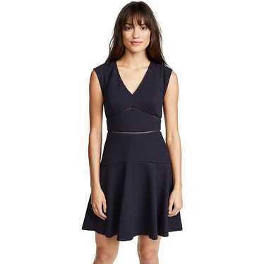 Rebecca Taylor Navy Ladder Stitch Dress