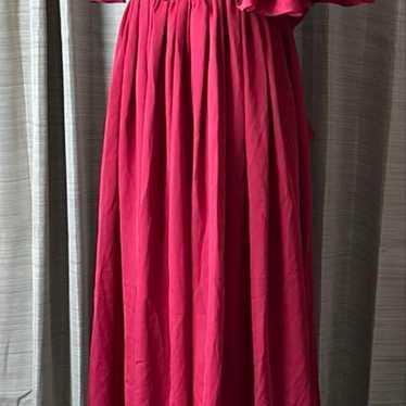 Elegant wine red long dress