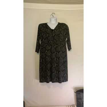 Elie Tahari snake print dress Women’s size XL blac