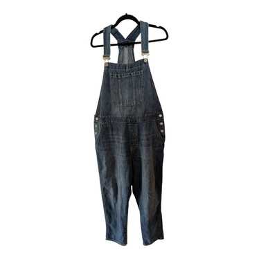 Gap Slouchy Medium Indigo Overalls Size XL Y2K Tre