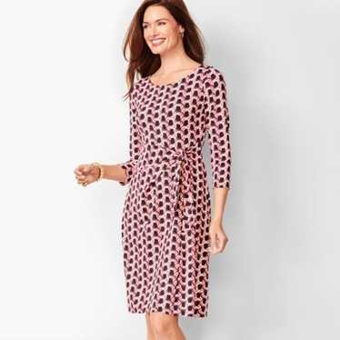 Talbots Women’s Side Tie Swirl Print Sheath Dress… - image 1