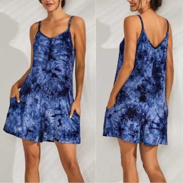 Simple by Suzanne Betro Navy Tie-Dye Romper - image 1