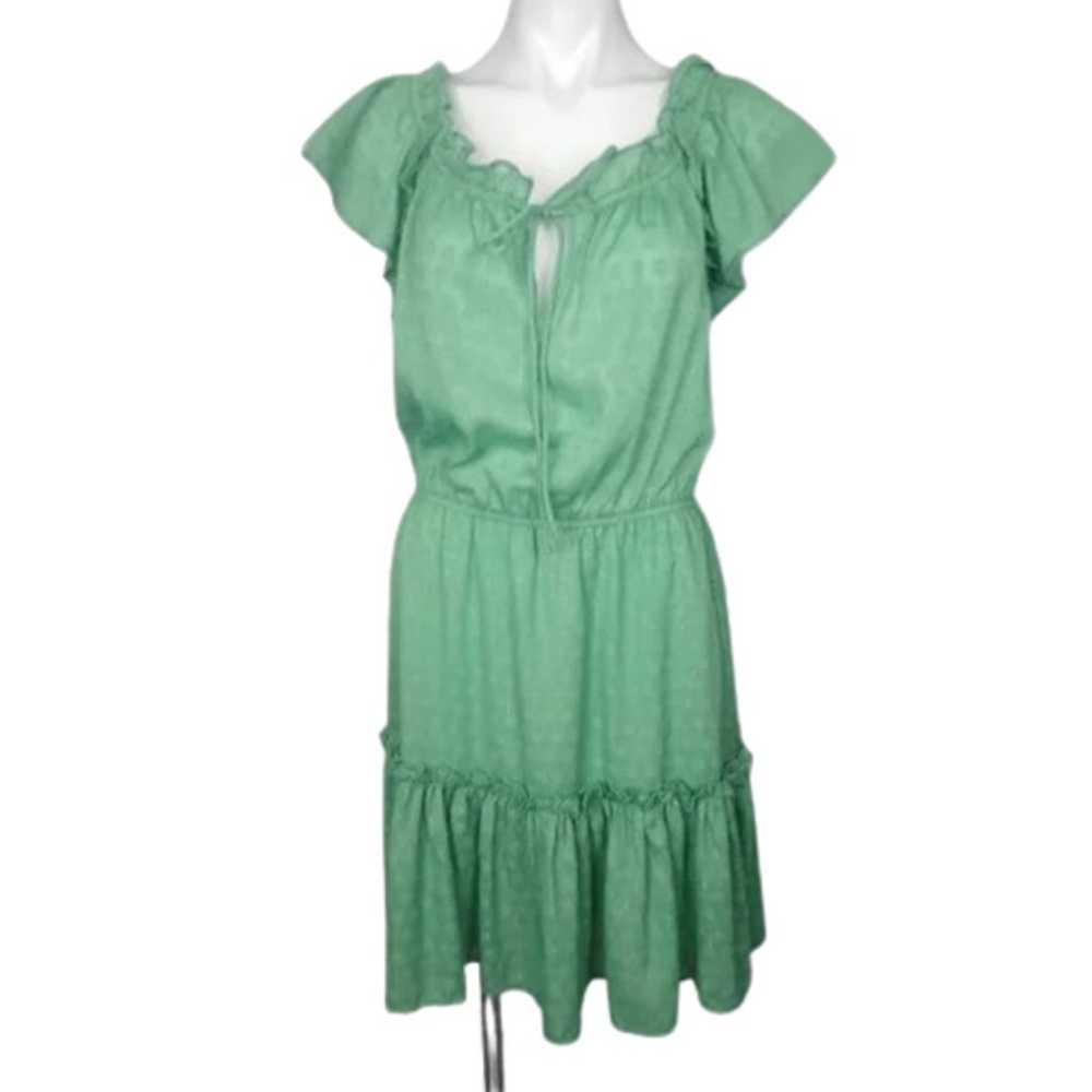 CURRENT AIR Ruffle Tie Neck Ruffle Dress Size Med… - image 1