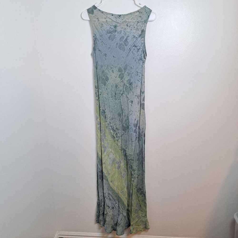 Carole Little Blue Green Leaves Sheer Fairygrunge… - image 3