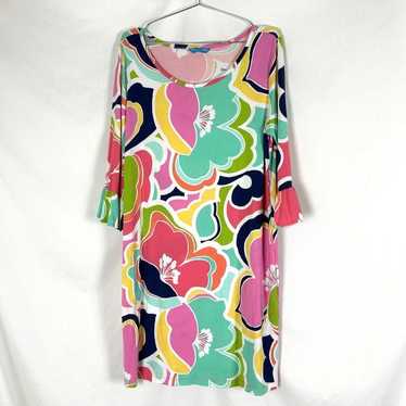 Tori Richard Honolulu Bold Floral Shirt Dress M/L