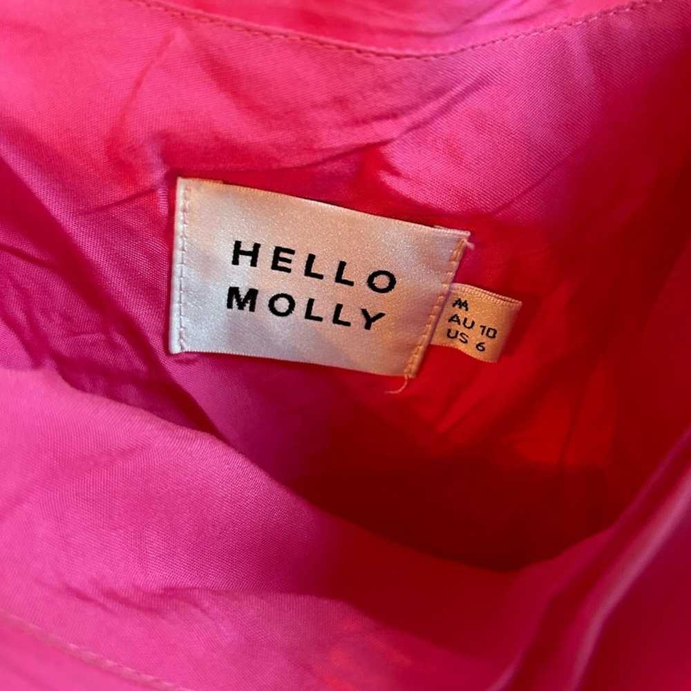 Hello Molly pink one shoulder ruffle dress - image 3