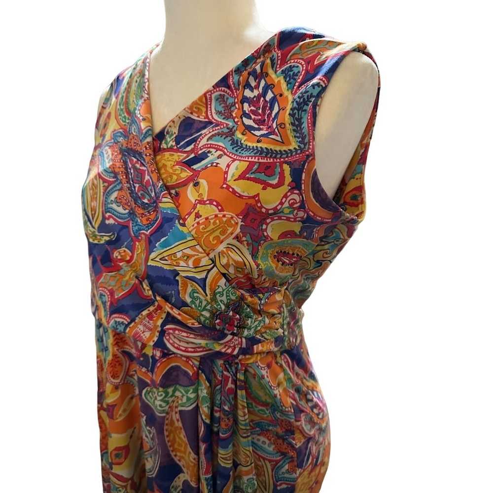 Lauren Ralph Lauren Faux Wrap Paisley Dress Size … - image 1