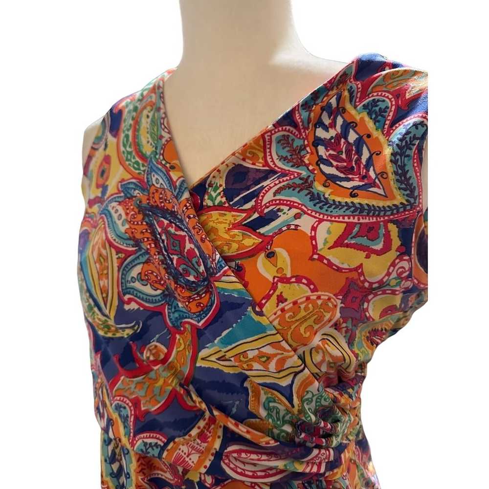 Lauren Ralph Lauren Faux Wrap Paisley Dress Size … - image 3