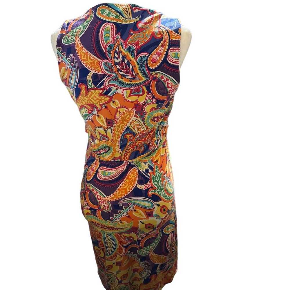 Lauren Ralph Lauren Faux Wrap Paisley Dress Size … - image 5