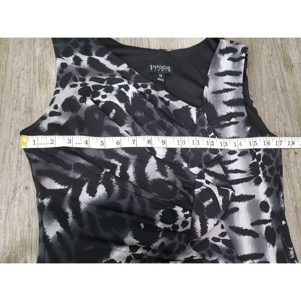 En Focus Studio Black & Gray Animal Print Sleevel… - image 8