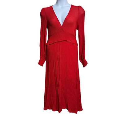 Lulus Go For It Red Long Sleeve Midi Dress with s… - image 1