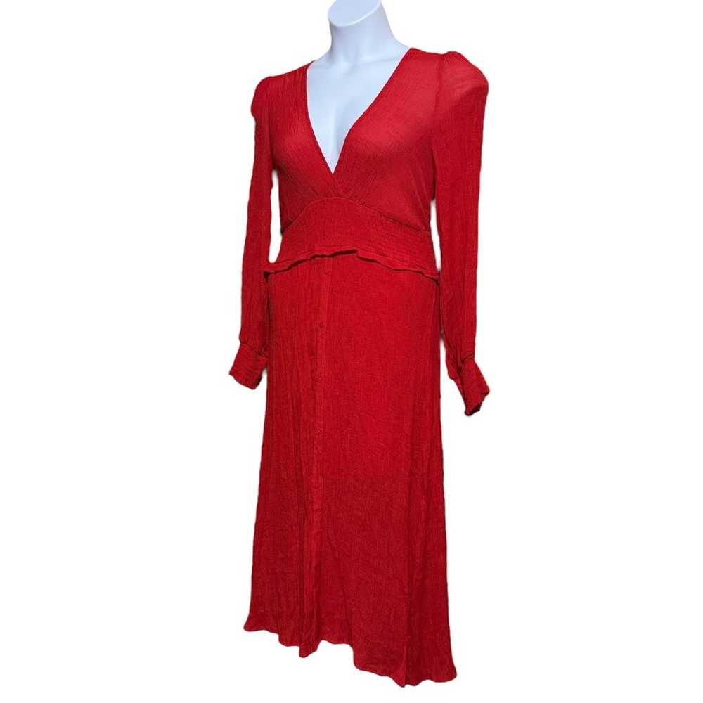 Lulus Go For It Red Long Sleeve Midi Dress with s… - image 3