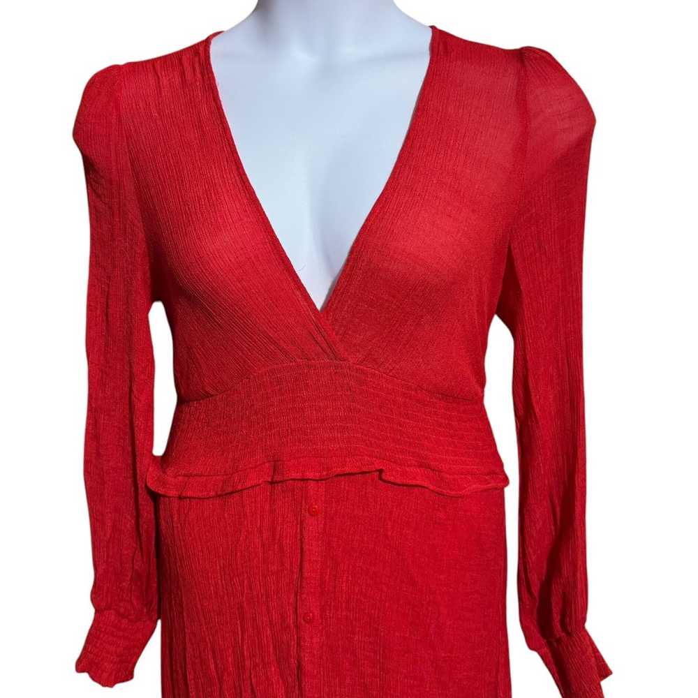 Lulus Go For It Red Long Sleeve Midi Dress with s… - image 4