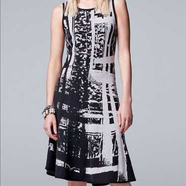 Simply Vera Wang abstract print midi sweater dress