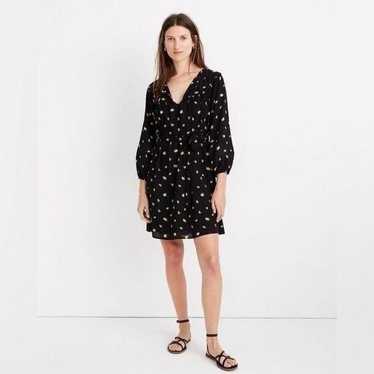 Madewell Tie-Waist Mini Dress in French Daisies